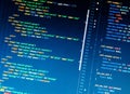 Back-end coding workflow of the web developing Royalty Free Stock Photo
