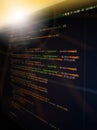 Back-end coding workflow of the web developing Royalty Free Stock Photo