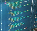 Back-end coding workflow of the web developing Royalty Free Stock Photo