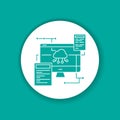 Back-end development color glyph icon. Pictogram for web page