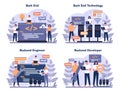 Back end development concept set. Software development process. Royalty Free Stock Photo
