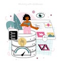 Back end development concept. Software development process. Royalty Free Stock Photo