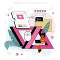 Back end development concept. Software development process. Royalty Free Stock Photo
