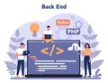 Back end development concept. Software development process. Royalty Free Stock Photo