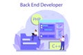 Back end development concept. Software development process. Royalty Free Stock Photo