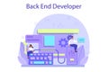 Back end development concept. Software development process. Royalty Free Stock Photo