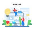 Back end development concept. Software development process Royalty Free Stock Photo