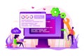 Back end development concept vector illustration Royalty Free Stock Photo
