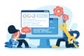 Back end development concept vector illustration Royalty Free Stock Photo