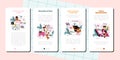 Back end development mobile application banner set. Software development Royalty Free Stock Photo