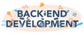 Back end development typographic header. Software development process. Royalty Free Stock Photo