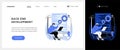 Back end development vector concept landing page. Royalty Free Stock Photo
