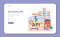 Back end development web banner or landing page. Software development Royalty Free Stock Photo