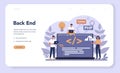Back end development web banner or landing page. Software Royalty Free Stock Photo