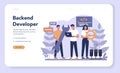 Back end development web banner or landing page. Software Royalty Free Stock Photo