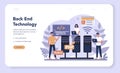 Back end development web banner or landing page. Software Royalty Free Stock Photo