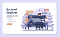 Back end development web banner or landing page. Software Royalty Free Stock Photo