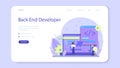 Back end development web banner or landing page. Software development Royalty Free Stock Photo