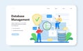Back end development web banner or landing page. Software development Royalty Free Stock Photo