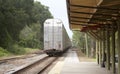 Back end of a freight train