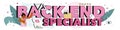 Back end specialist typographic header. Software development Royalty Free Stock Photo