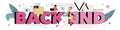 Back end typographic header. Software development process Royalty Free Stock Photo