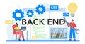 Back end typographic header. Software development process. Royalty Free Stock Photo