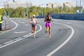 back female runner running