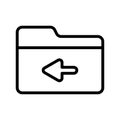 Back folder icon Royalty Free Stock Photo