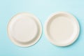 Biodegradable plate, Compostable plate or Eco friendly disposable plate Royalty Free Stock Photo