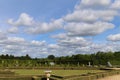 Back garden in palace of versailles,paris,france Royalty Free Stock Photo