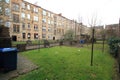 Back garden of scottish tenements Royalty Free Stock Photo