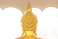 Back gold Buddha head. Royalty Free Stock Photo