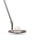 Back of Golf Club Putter With Golf Ball Isolated on a White Background Royalty Free Stock Photo