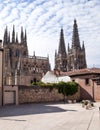Back of Gothic cathedral of Burgos