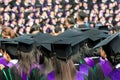 Back of graduates during commencement at university.