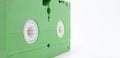 Back of a green VHS tape Royalty Free Stock Photo