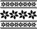 back ground seamless handwriting sketch monochrome design flower repeated pattern.