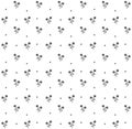 back ground seamless handwriting sketch monochrome design flower repeated pattern.