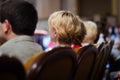 Back of the head in the theater, theater audience