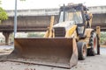 Back Hoe still on road Royalty Free Stock Photo