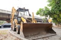 Back Hoe still on road Royalty Free Stock Photo