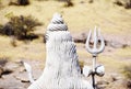 A  back image of lord Shiva and his trident. Royalty Free Stock Photo