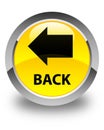 Back glossy yellow round button Royalty Free Stock Photo