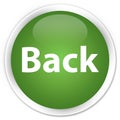 Back premium soft green round button Royalty Free Stock Photo