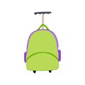 back kid luggage cartoon vector illustration