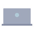 Back of laptop icon, flat style Royalty Free Stock Photo