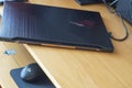 Back of laptop zephyrus rog Royalty Free Stock Photo