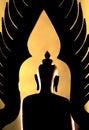 Back light of Buddha image--Silhouette of Buddha