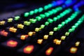 Back lighted computer gaming keyboard with RGB gradient colors Royalty Free Stock Photo